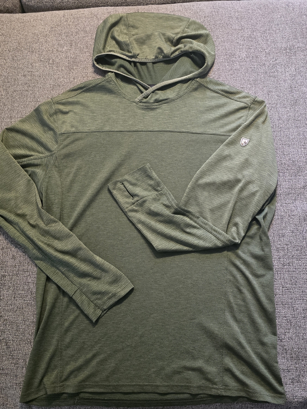 Kuhl Men's L Olive Hooded Long-Sleeve Pullover